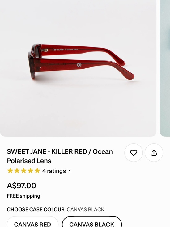 Killer Red Sunglasses with Polarised Ocean Lenses main image 5
